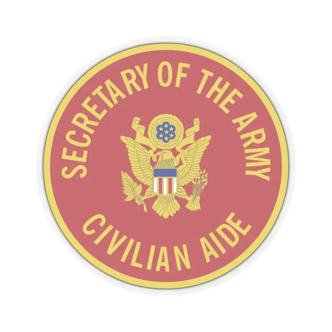 Civilian Aide to the Secretary of the (U.S. Army) STICKER Vinyl Kiss-Cut Decal 3 Inch Transparent - The Sticker Space