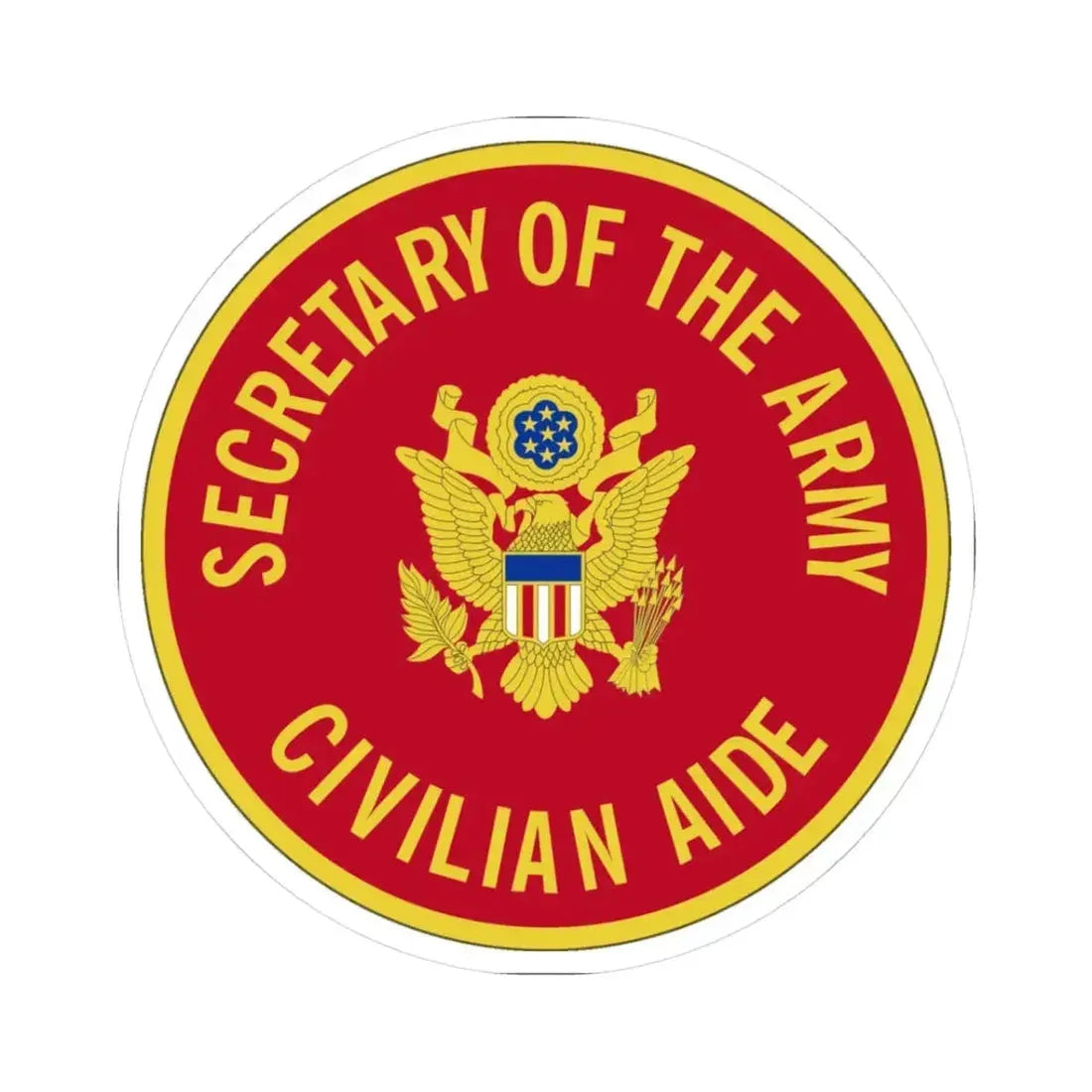Civilian Aide to the Secretary of the (U.S. Army) STICKER Vinyl Kiss-Cut Decal 3 Inch White - The Sticker Space