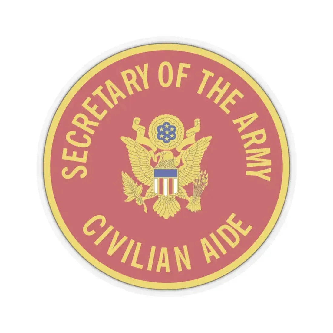 Civilian Aide to the Secretary of the (U.S. Army) STICKER Vinyl Kiss-Cut Decal 4 Inch Transparent - The Sticker Space