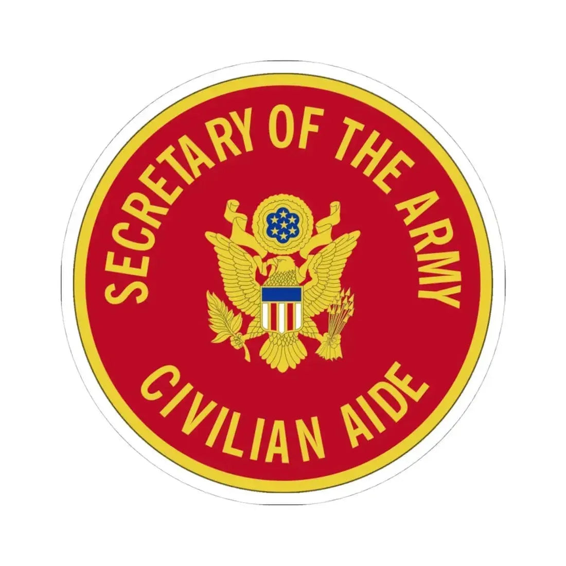 Civilian Aide to the Secretary of the (U.S. Army) STICKER Vinyl Kiss-Cut Decal 4 Inch White - The Sticker Space