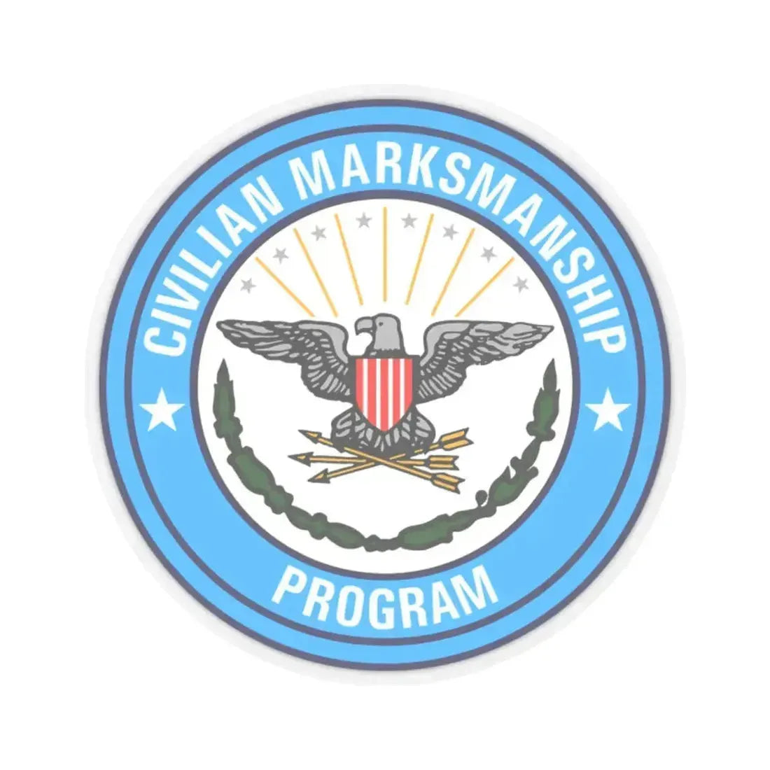 Civilian Marksmanship Program - STICKER Vinyl Kiss-Cut Decal 2 Inch Transparent - The Sticker Space