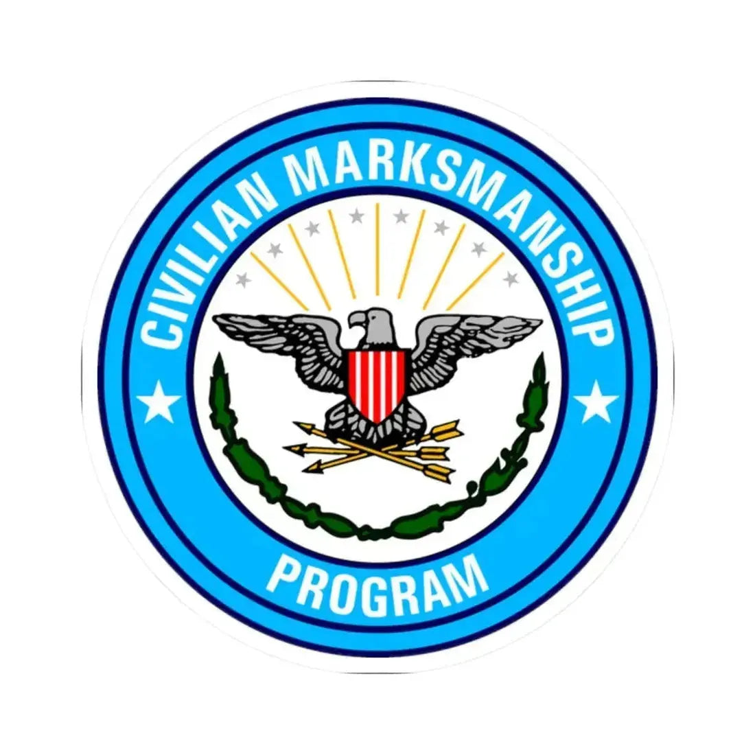 Civilian Marksmanship Program - STICKER Vinyl Kiss-Cut Decal 2 Inch White - The Sticker Space