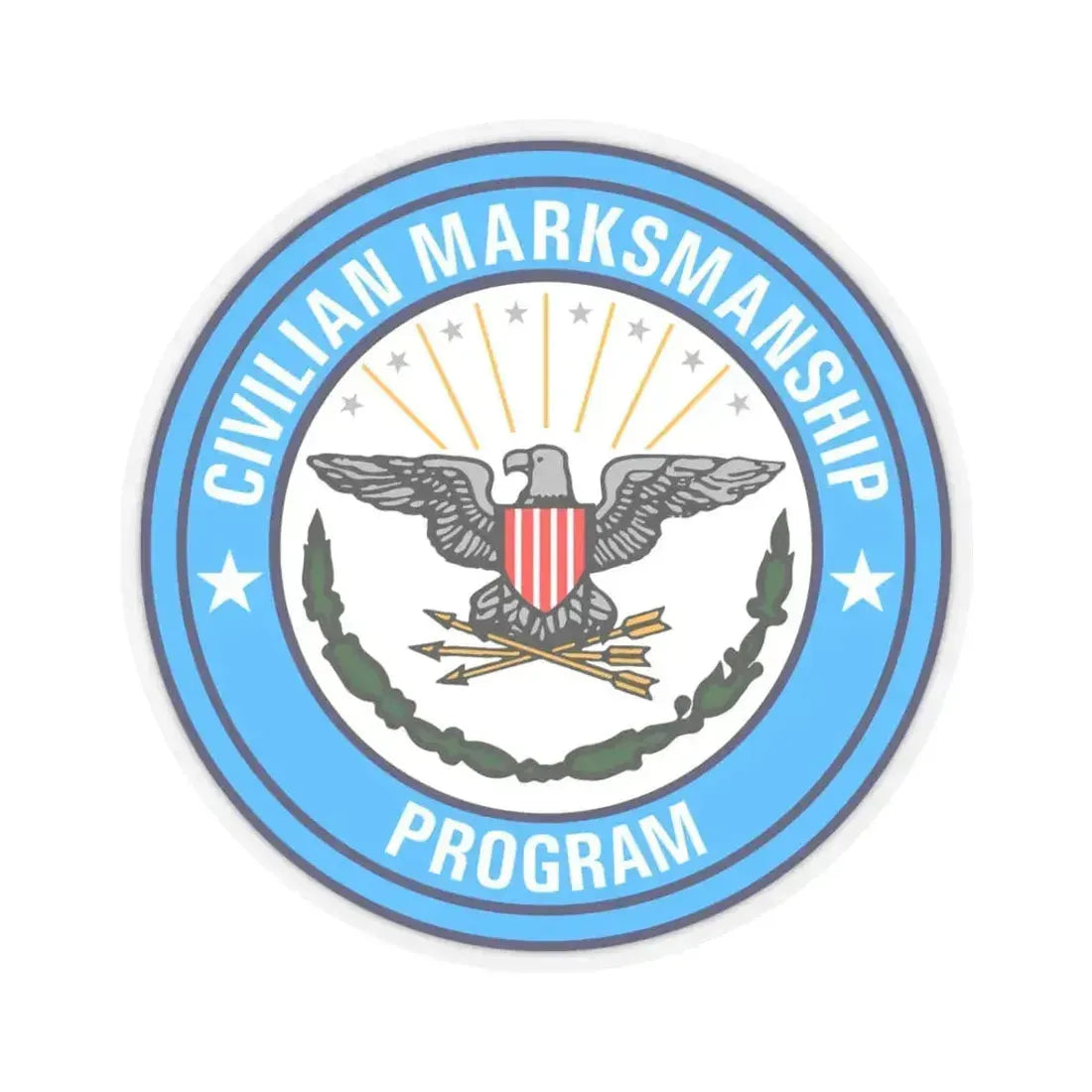 Civilian Marksmanship Program - STICKER Vinyl Kiss-Cut Decal 3 Inch Transparent - The Sticker Space