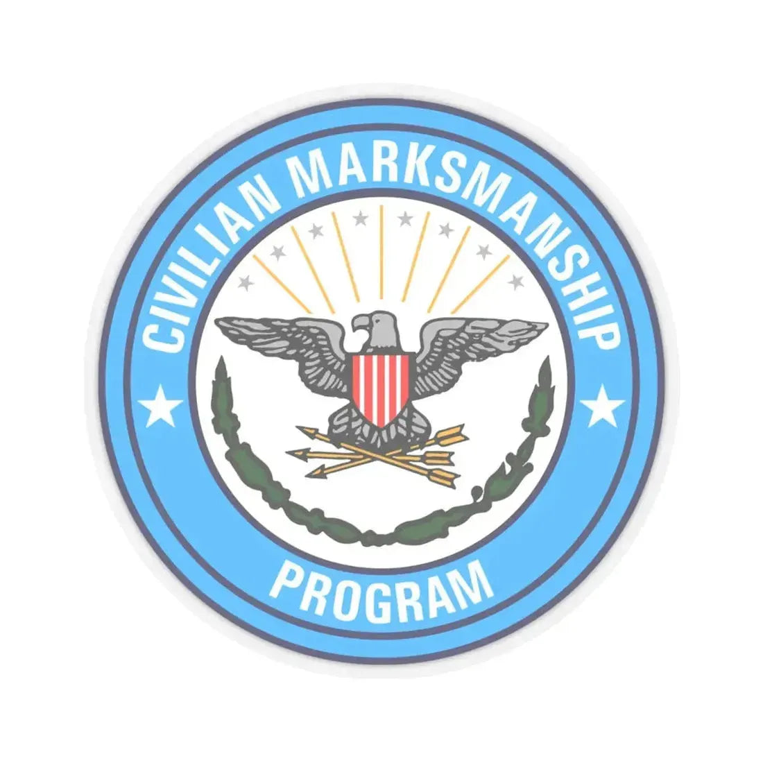 Civilian Marksmanship Program - STICKER Vinyl Kiss-Cut Decal 4 Inch Transparent - The Sticker Space
