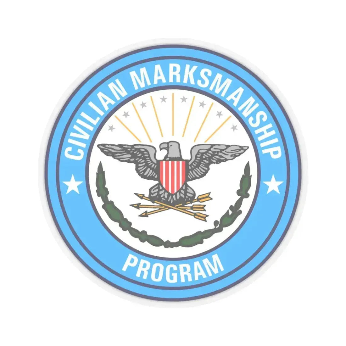 Civilian Marksmanship Program - STICKER Vinyl Kiss-Cut Decal 6 Inch Transparent - The Sticker Space