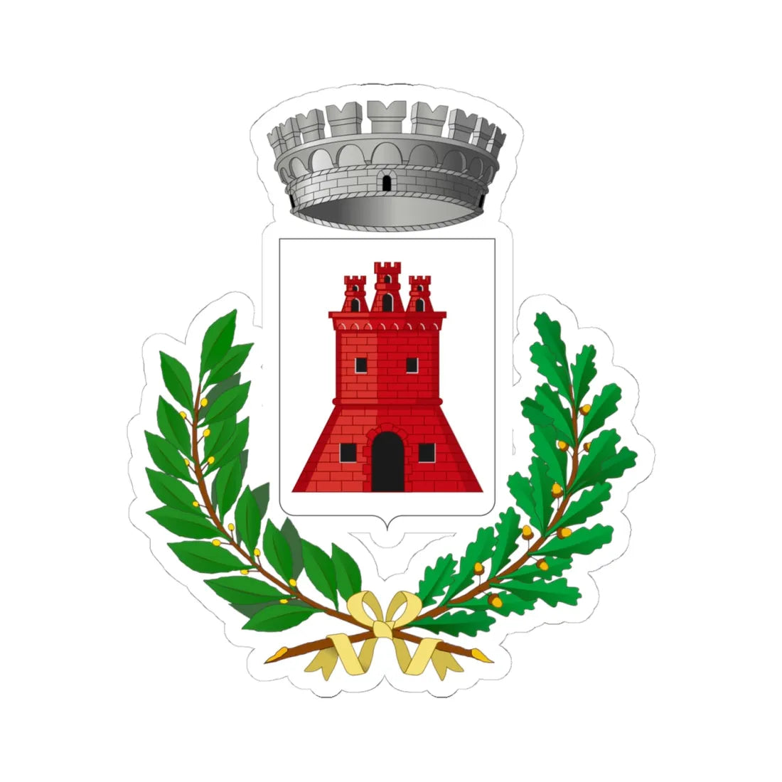 Civitella di Romagna-Stemma (Italy) (Coat of Arms) STICKER Vinyl Kiss-Cut Decal - The Sticker Space