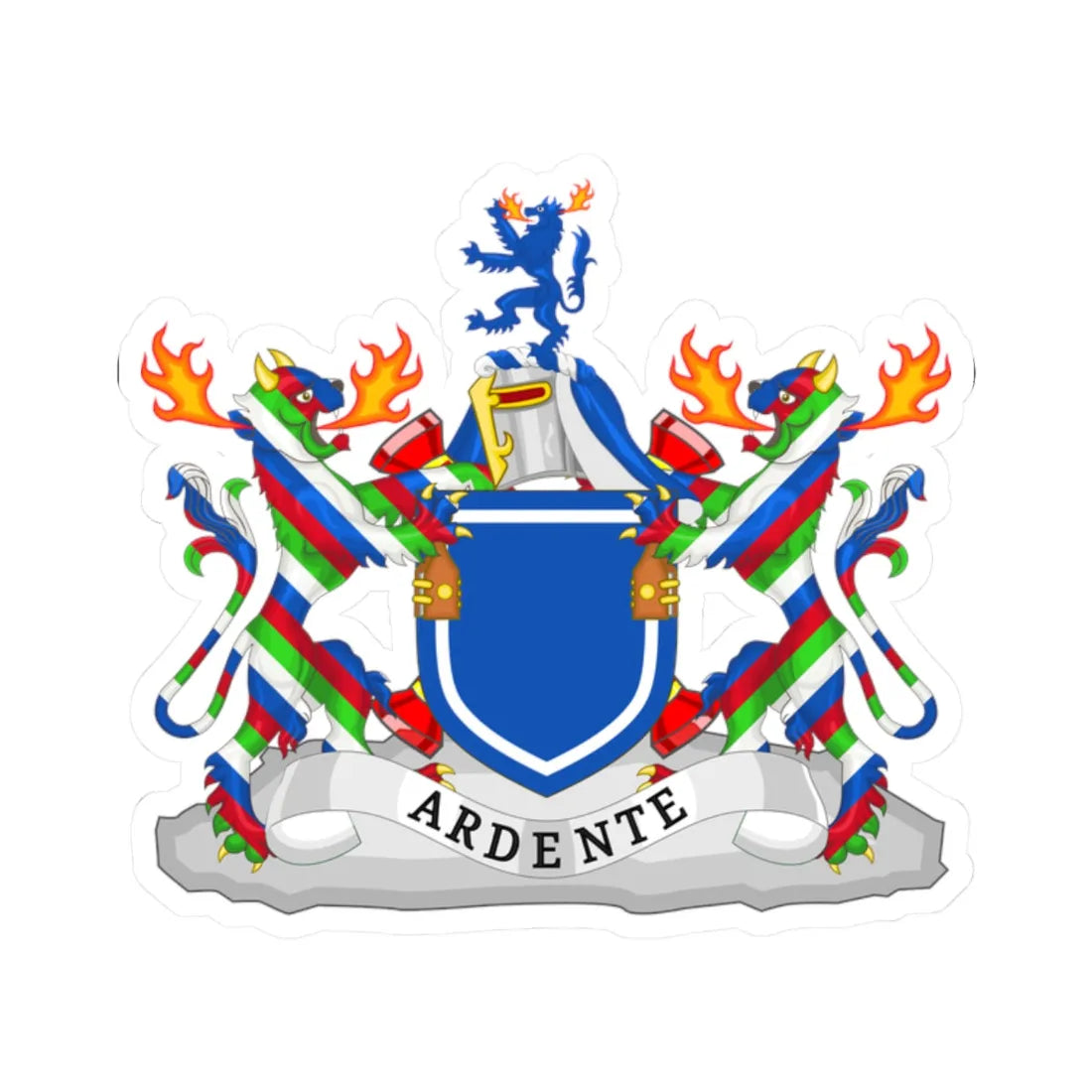 Claire Boudreau coat of arms (Canada) (Coat of Arms) STICKER Vinyl Kiss-Cut Decal 2 Inch White - The Sticker Space