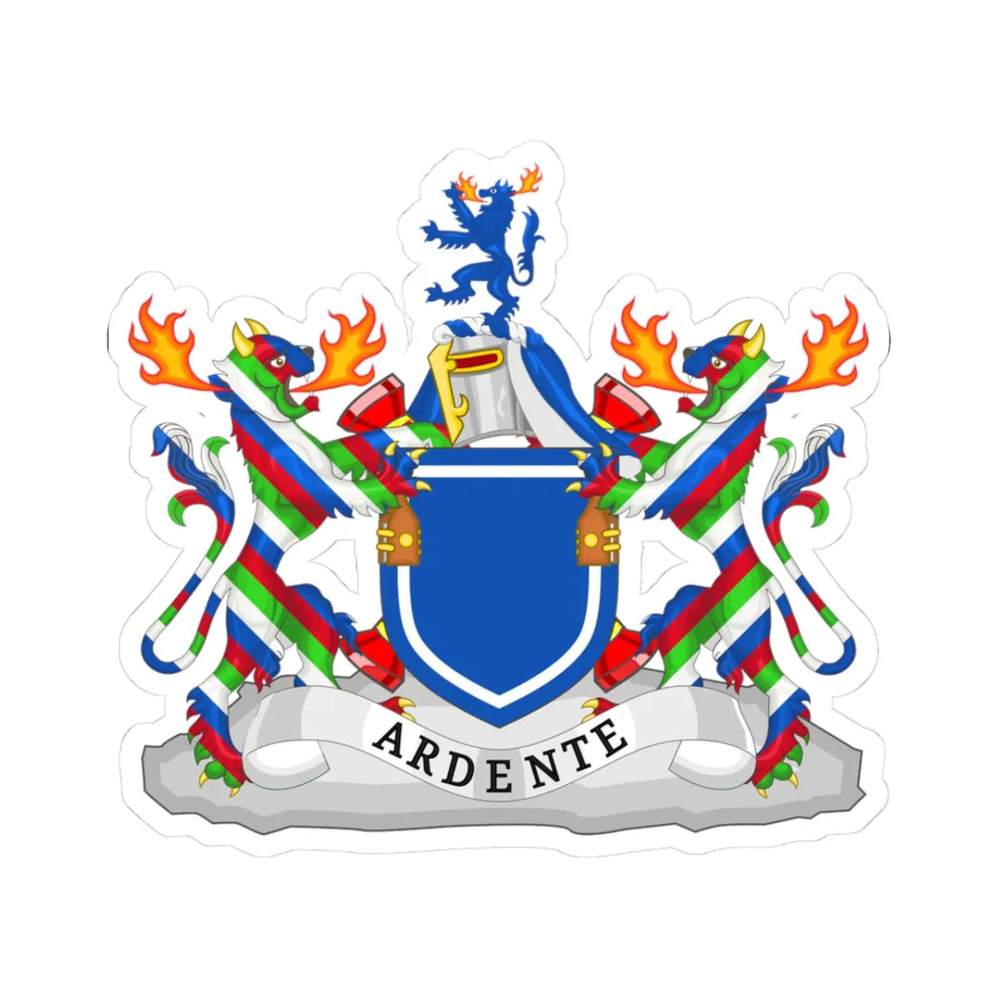 Claire Boudreau coat of arms (Canada) (Coat of Arms) STICKER Vinyl Kiss-Cut Decal 3 Inch White - The Sticker Space