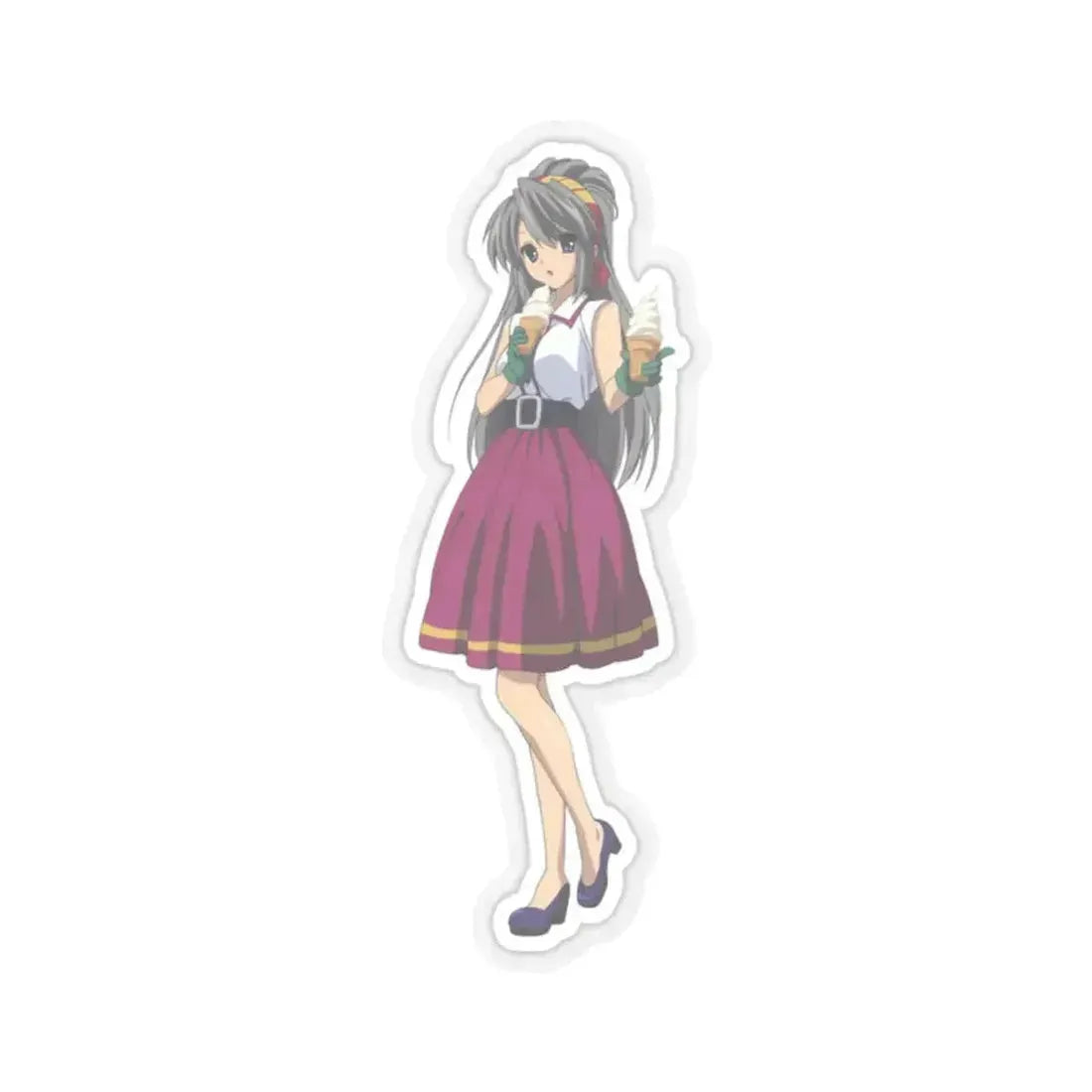 Clannad Sakagami Tomoyo (Anime/Ecchi) STICKER Vinyl Kiss-Cut Decal 2 Inch Transparent - The Sticker Space