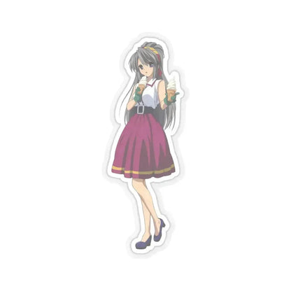 Clannad Sakagami Tomoyo (Anime/Ecchi) STICKER Vinyl Kiss-Cut Decal 3 Inch Transparent - The Sticker Space