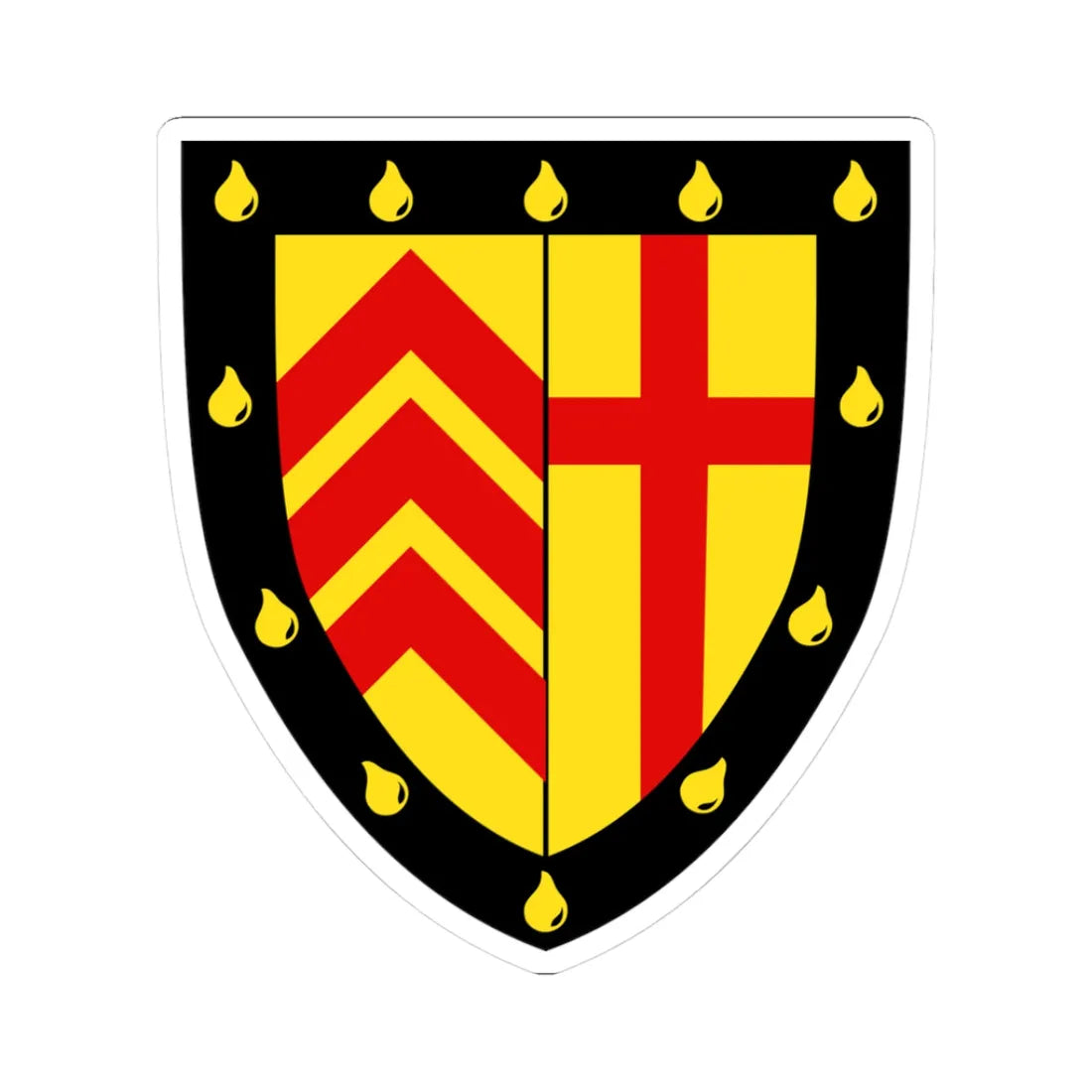 Clare College arms (England) (Coat of Arms) STICKER Vinyl Kiss-Cut Decal 3 Inch White - The Sticker Space