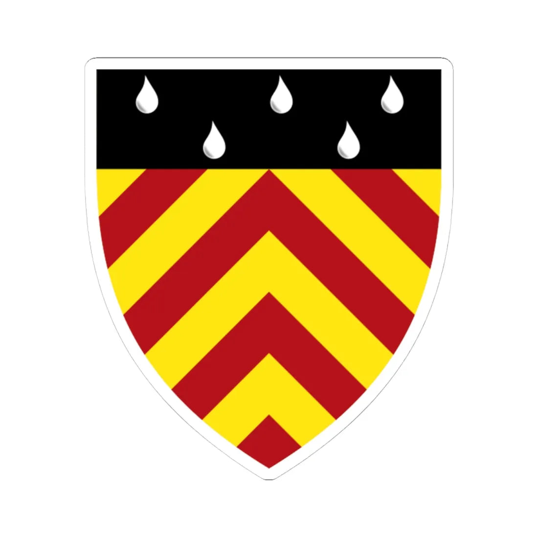 Clare Hall Cambridge arms (England) (Coat of Arms) STICKER Vinyl Kiss-Cut Decal 4 Inch White - The Sticker Space