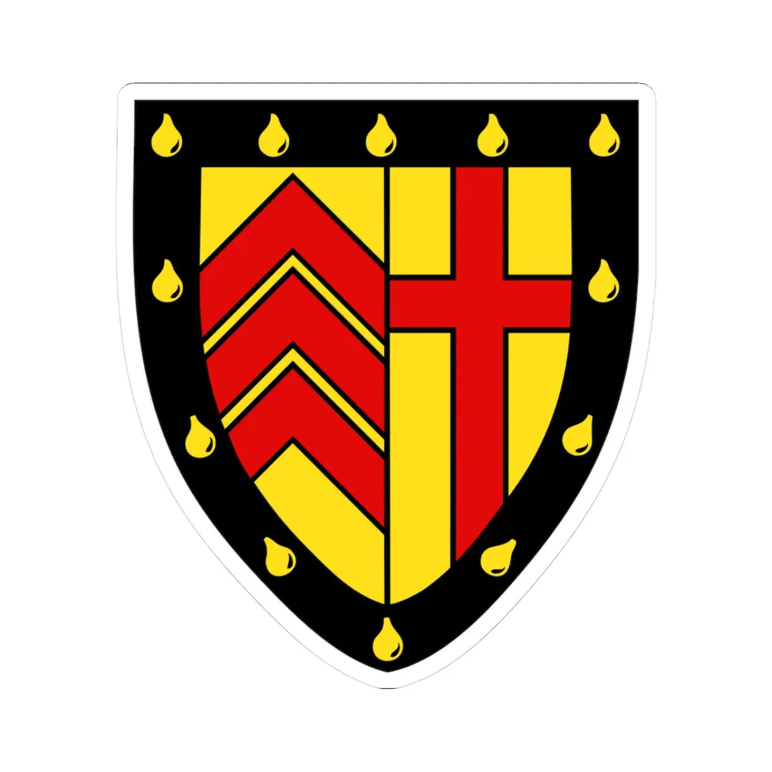 ClareCollegeCrest (England) (Coat of Arms) STICKER Vinyl Kiss-Cut Decal 3 Inch White - The Sticker Space