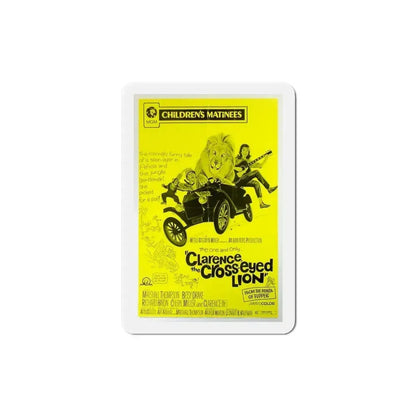 Clarence the Cross Eyed Lion 1965 Movie Poster Refrigerator Magnet 5 Inch - The Sticker Space