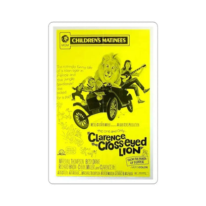 Clarence the Cross Eyed Lion 1965 Movie Poster STICKER Vinyl Die-Cut Decal - The Sticker Space