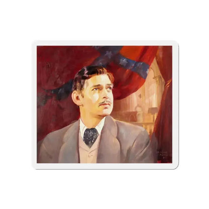 Clark Gable (Magazine Illustration) Refrigerator Magnet 5 Inch Die-Cut - The Sticker Space