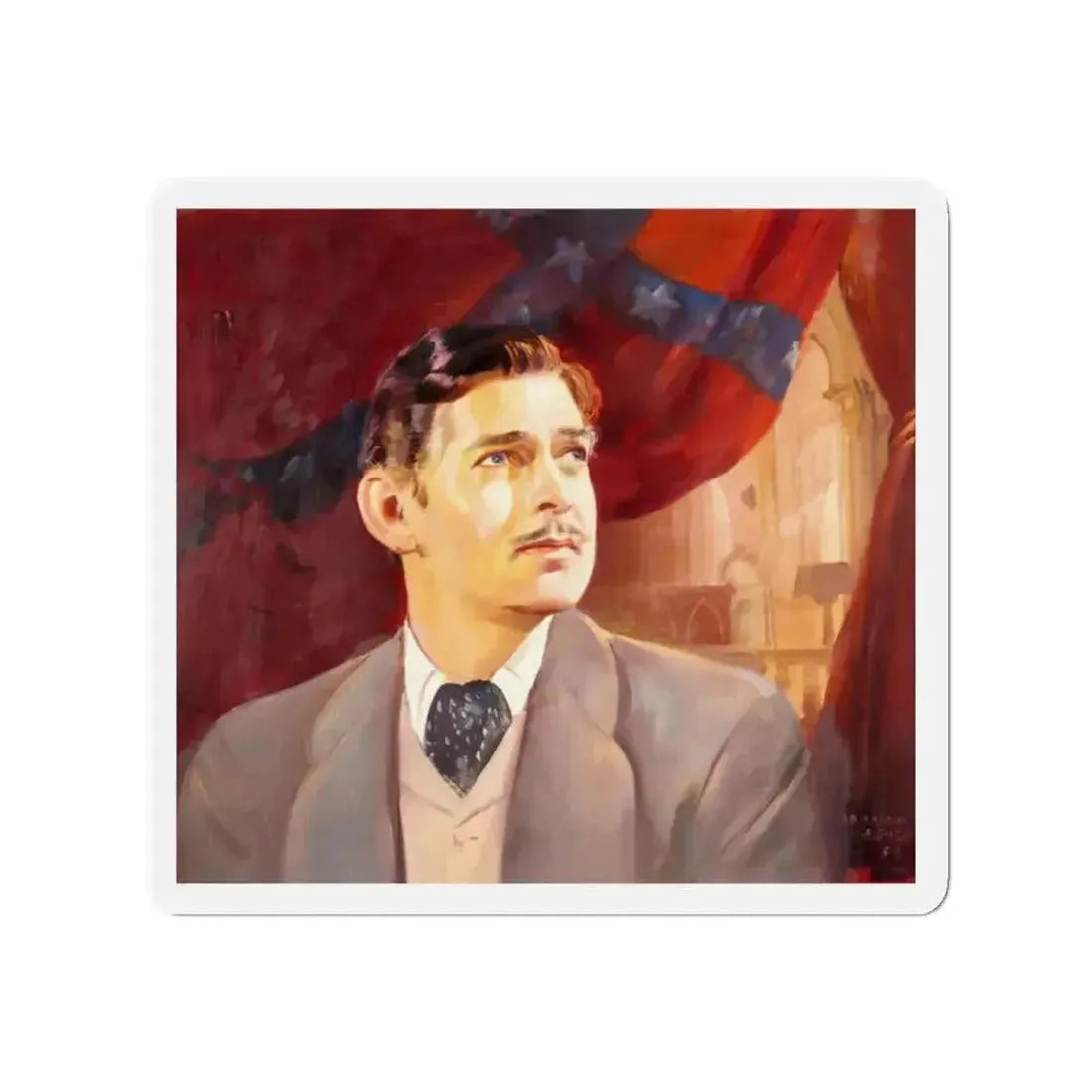 Clark Gable (Magazine Illustration) Refrigerator Magnet - The Sticker Space