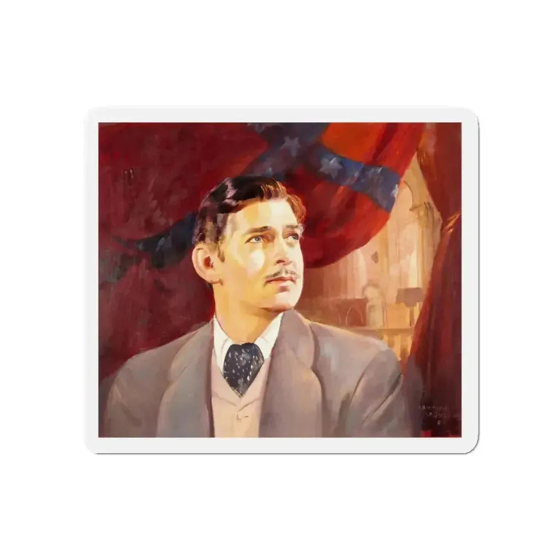 Clark Gable (Magazine Illustration) Refrigerator Magnet - The Sticker Space