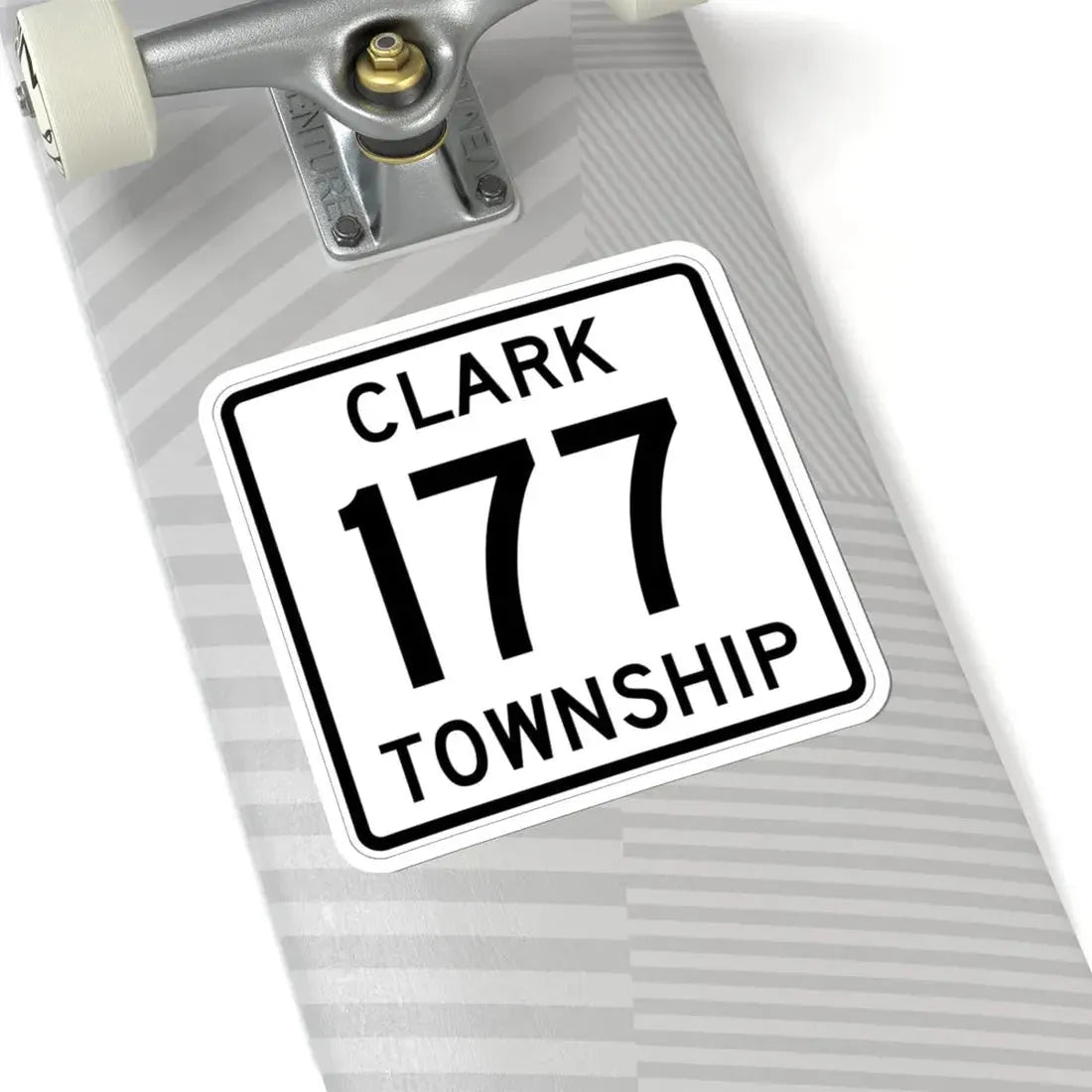 Clark Township Route 177 Holmes County Ohio (Ohio) (Road Sign) STICKER Vinyl Kiss-Cut Decal - The Sticker Space