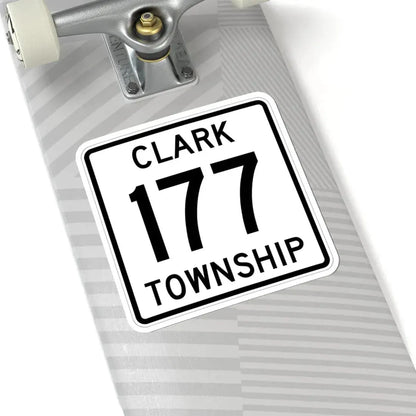 Clark Township Route 177 Holmes County Ohio (Ohio) (Road Sign) STICKER Vinyl Kiss-Cut Decal - The Sticker Space