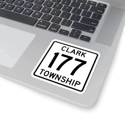 Clark Township Route 177 Holmes County Ohio (Ohio) (Road Sign) STICKER Vinyl Kiss-Cut Decal - The Sticker Space