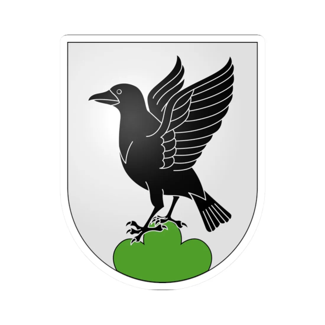 Claro-coat of arms (Switzerland) (Coat of Arms) STICKER Vinyl Kiss-Cut Decal 2 Inch White - The Sticker Space