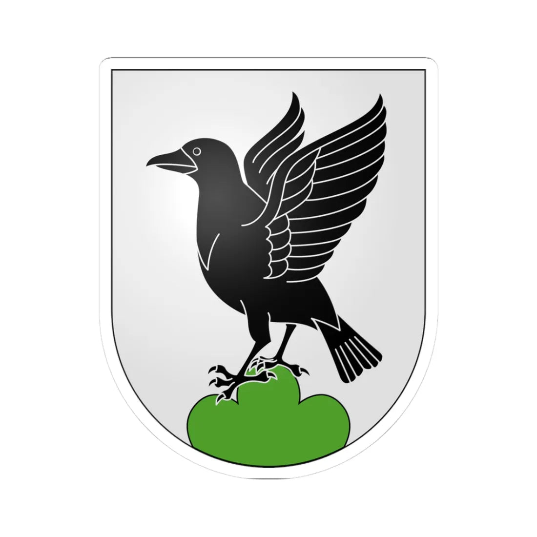 Claro-coat of arms (Switzerland) (Coat of Arms) STICKER Vinyl Kiss-Cut Decal 3 Inch White - The Sticker Space