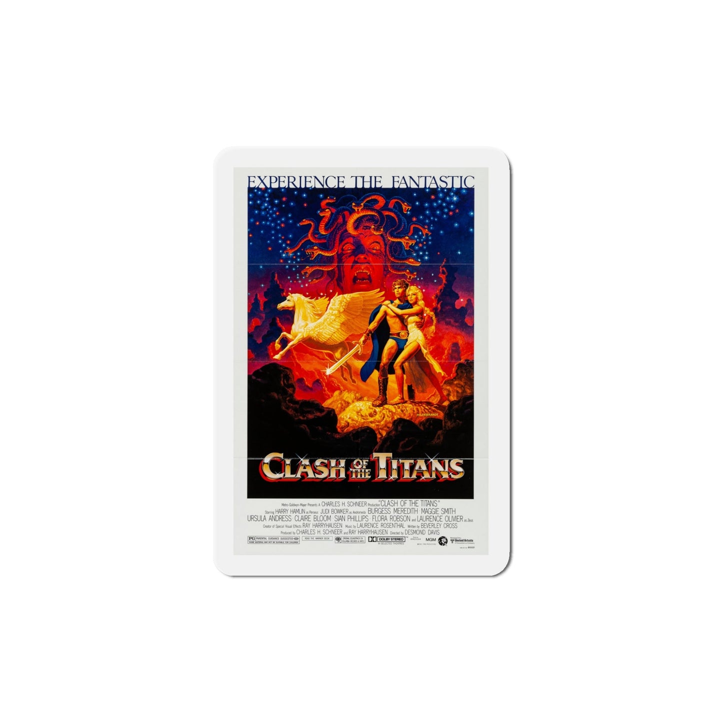 Clash of the Titans 1981 Movie Poster Die-Cut Magnet-5" x 5"-The Sticker Space