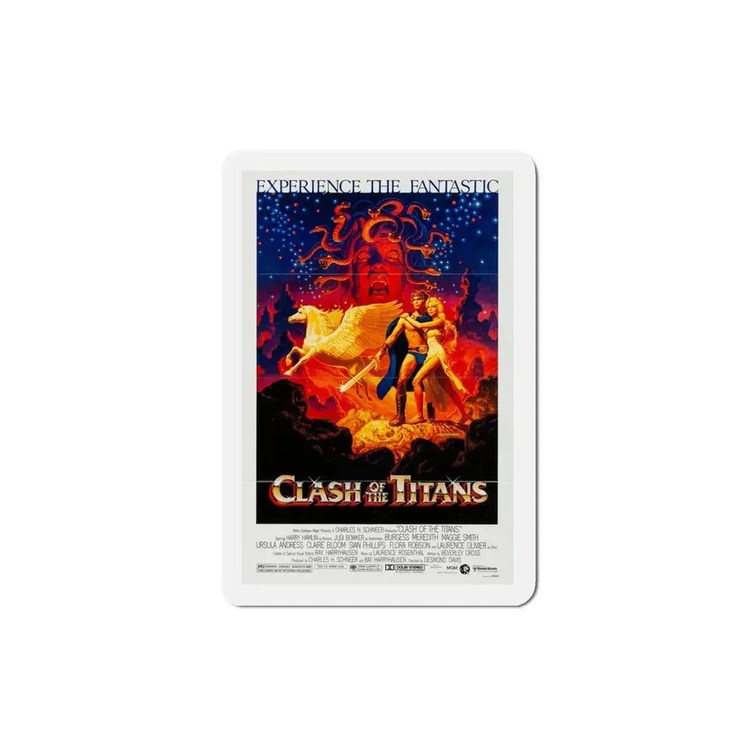 Clash of the Titans 1981 Movie Poster Refrigerator Magnet 4 Inch - The Sticker Space