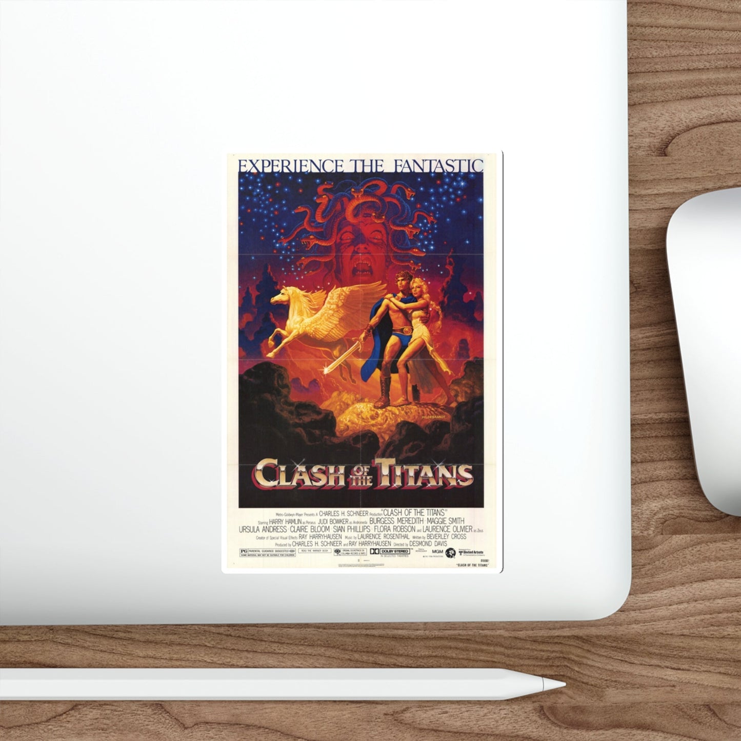 CLASH OF THE TITANS 1981 Movie Poster STICKER Vinyl Die-Cut Decal-The Sticker Space