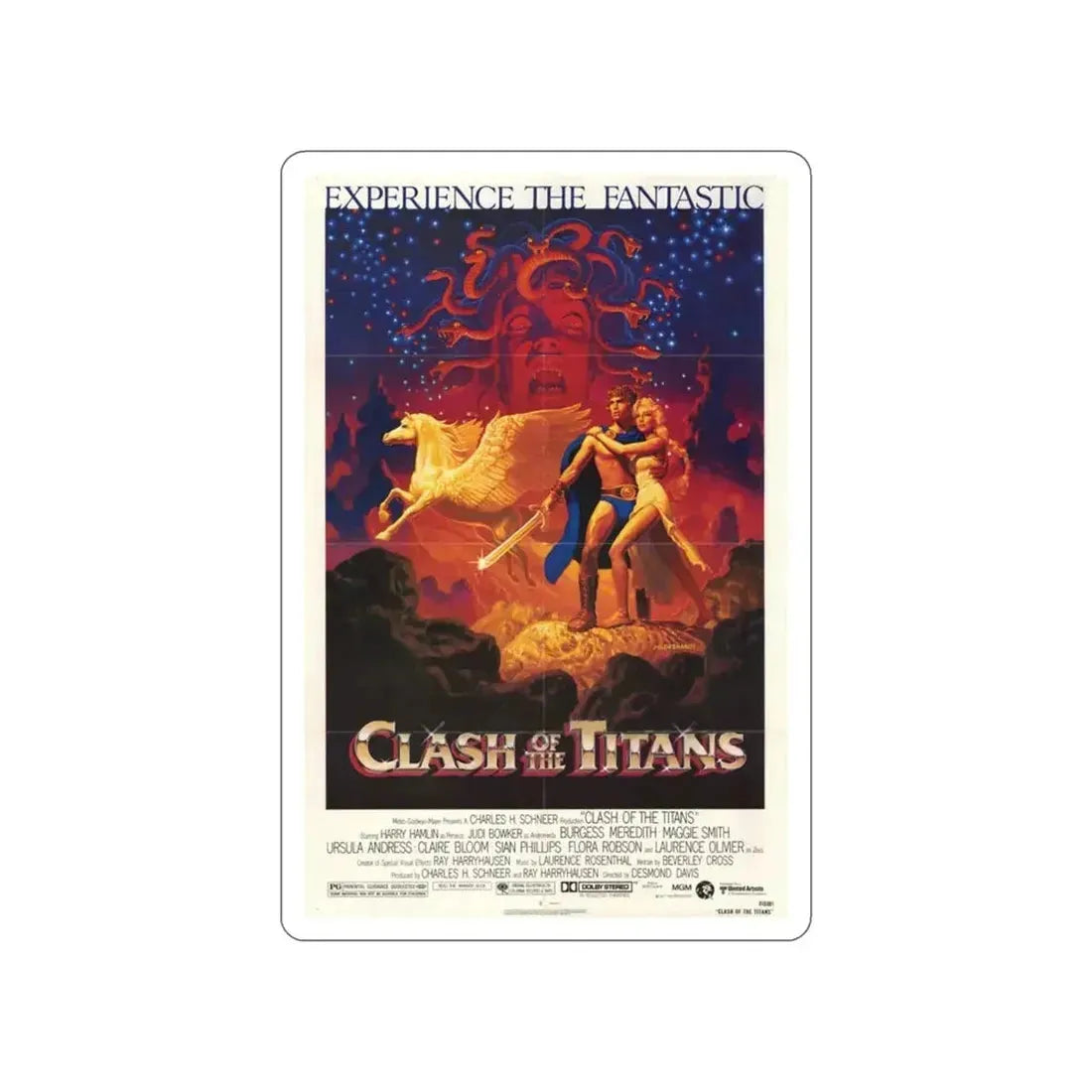 CLASH OF THE TITANS 1981 Movie Poster STICKER Vinyl Die-Cut Decal - The Sticker Space
