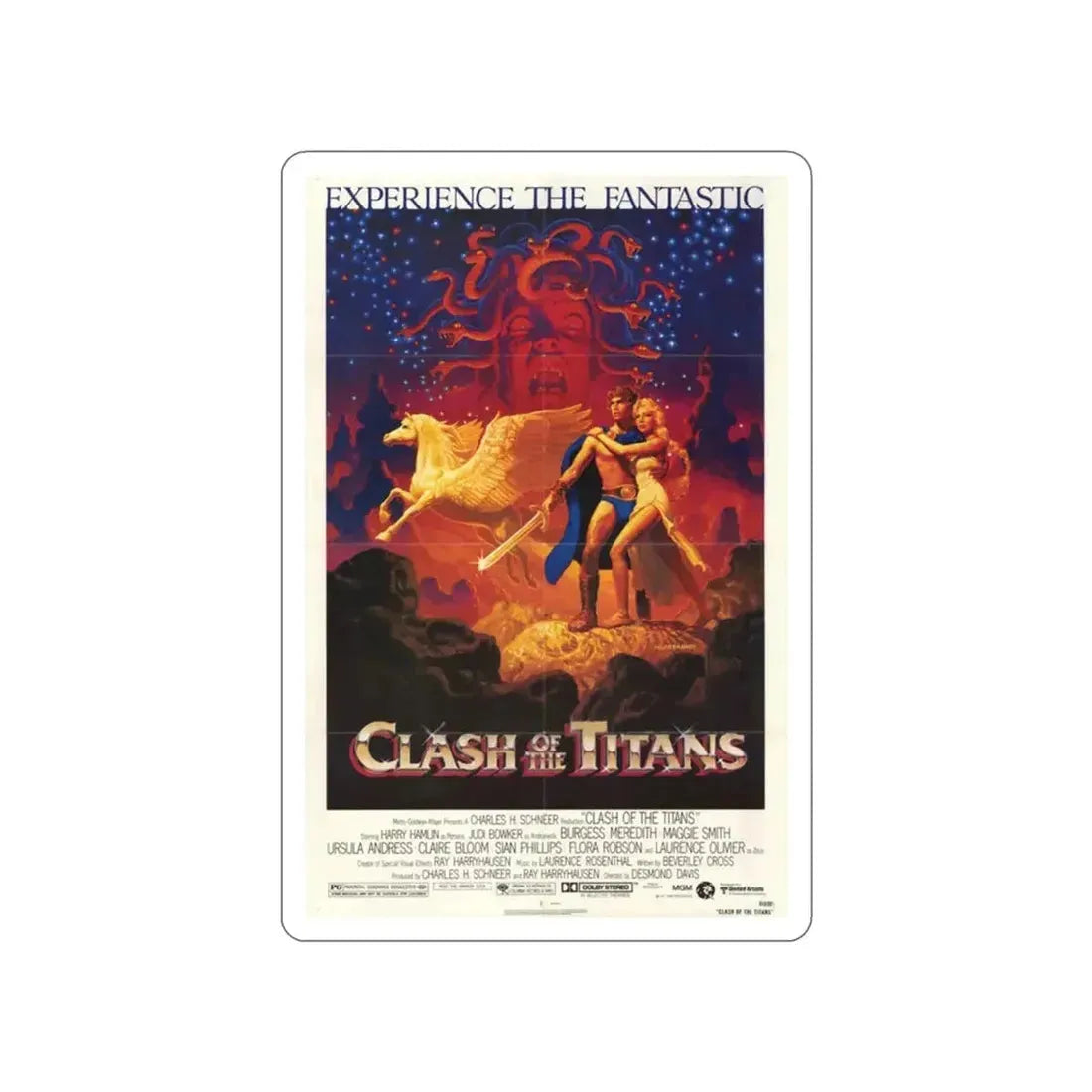 CLASH OF THE TITANS 1981 Movie Poster STICKER Vinyl Die-Cut Decal - The Sticker Space