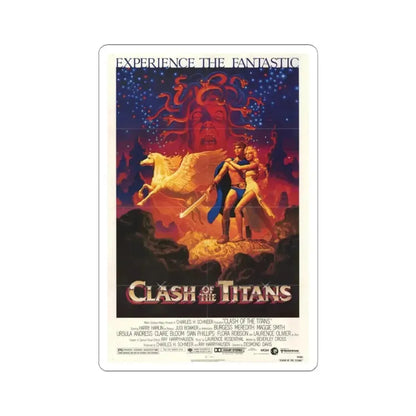 CLASH OF THE TITANS 1981 Movie Poster - STICKER Vinyl Kiss-Cut Decal 4 Inch White - The Sticker Space