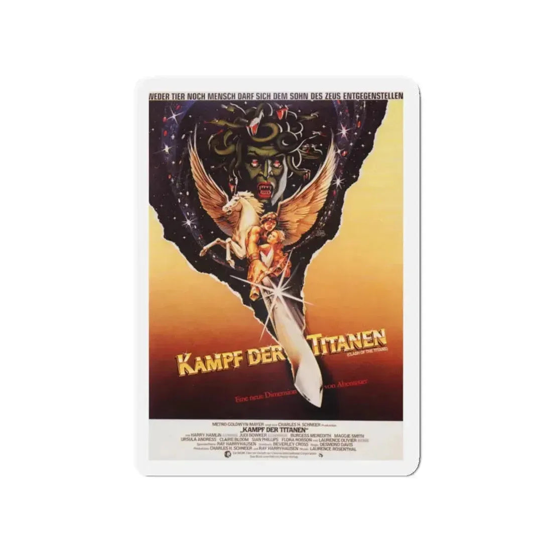 CLASH OF THE TITANS (2) 1981 Movie Poster - Refrigerator Magnet 4 Inch - The Sticker Space