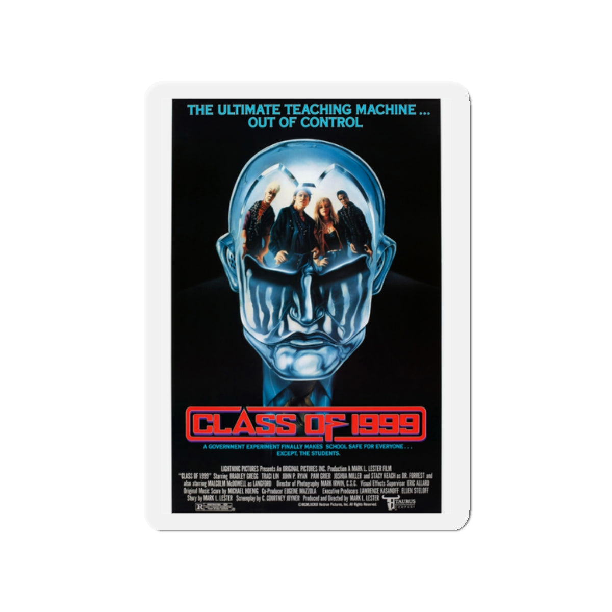 CLASS OF 1999 1990 Movie Poster - Die-Cut Magnet-2" x 2"-The Sticker Space