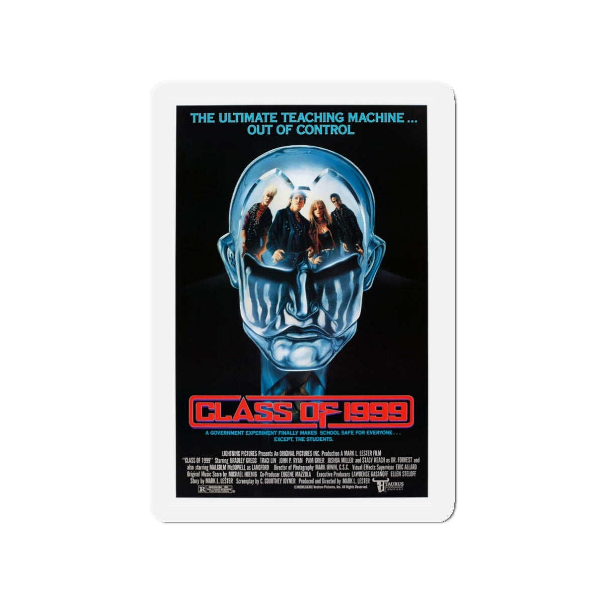 CLASS OF 1999 1990 Movie Poster - Die-Cut Magnet-3" x 3"-The Sticker Space