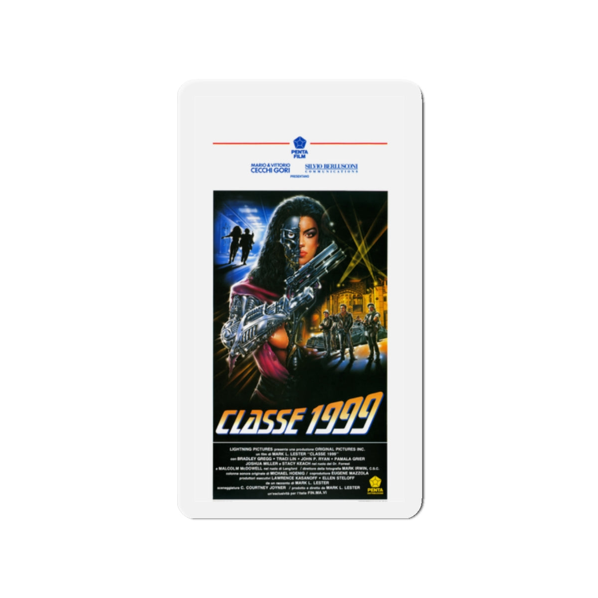 CLASS OF 1999 (ITALIAN) 1990 Movie Poster - Die-Cut Magnet-2" x 2"-The Sticker Space