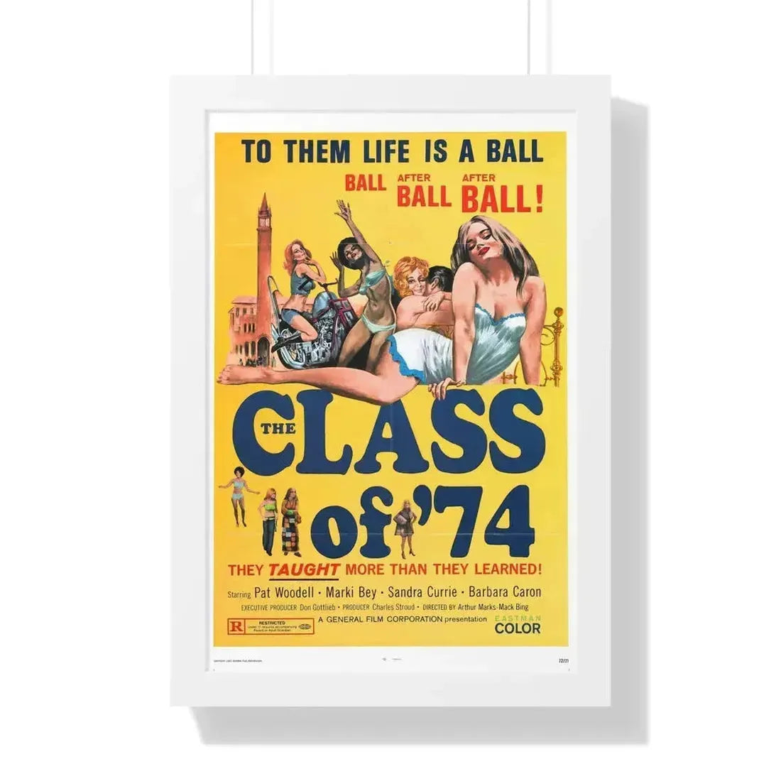 CLASS OF '74 1972 - Framed Movie Poster 16″ x 24″ White - The Sticker Space
