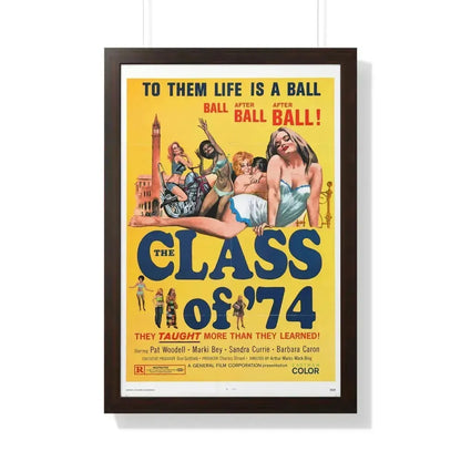 CLASS OF '74 1972 - Framed Movie Poster 20" x 30" Walnut - The Sticker Space