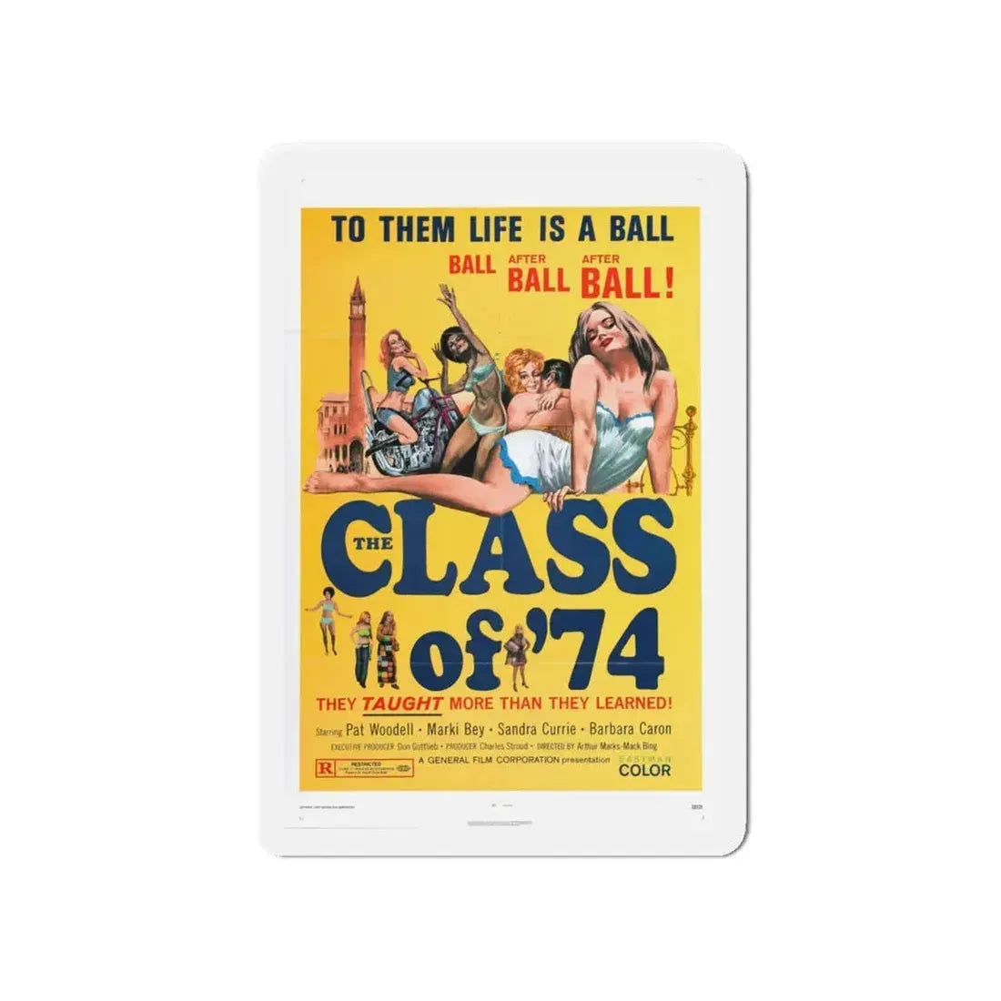 CLASS OF '74 1972 Movie Poster - Refrigerator Magnet 5 Inch - The Sticker Space