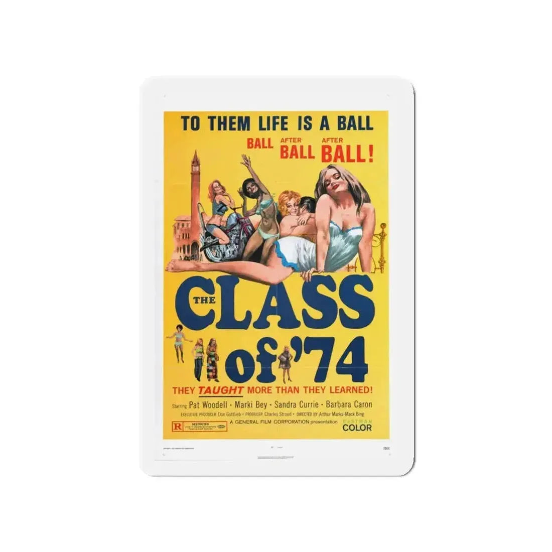 CLASS OF '74 1972 Movie Poster - Refrigerator Magnet - The Sticker Space