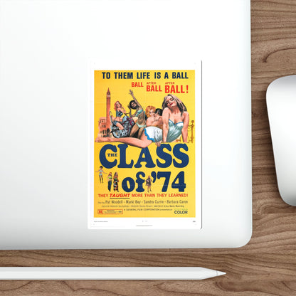 CLASS OF '74 1972 Movie Poster STICKER Vinyl Die-Cut Decal-The Sticker Space