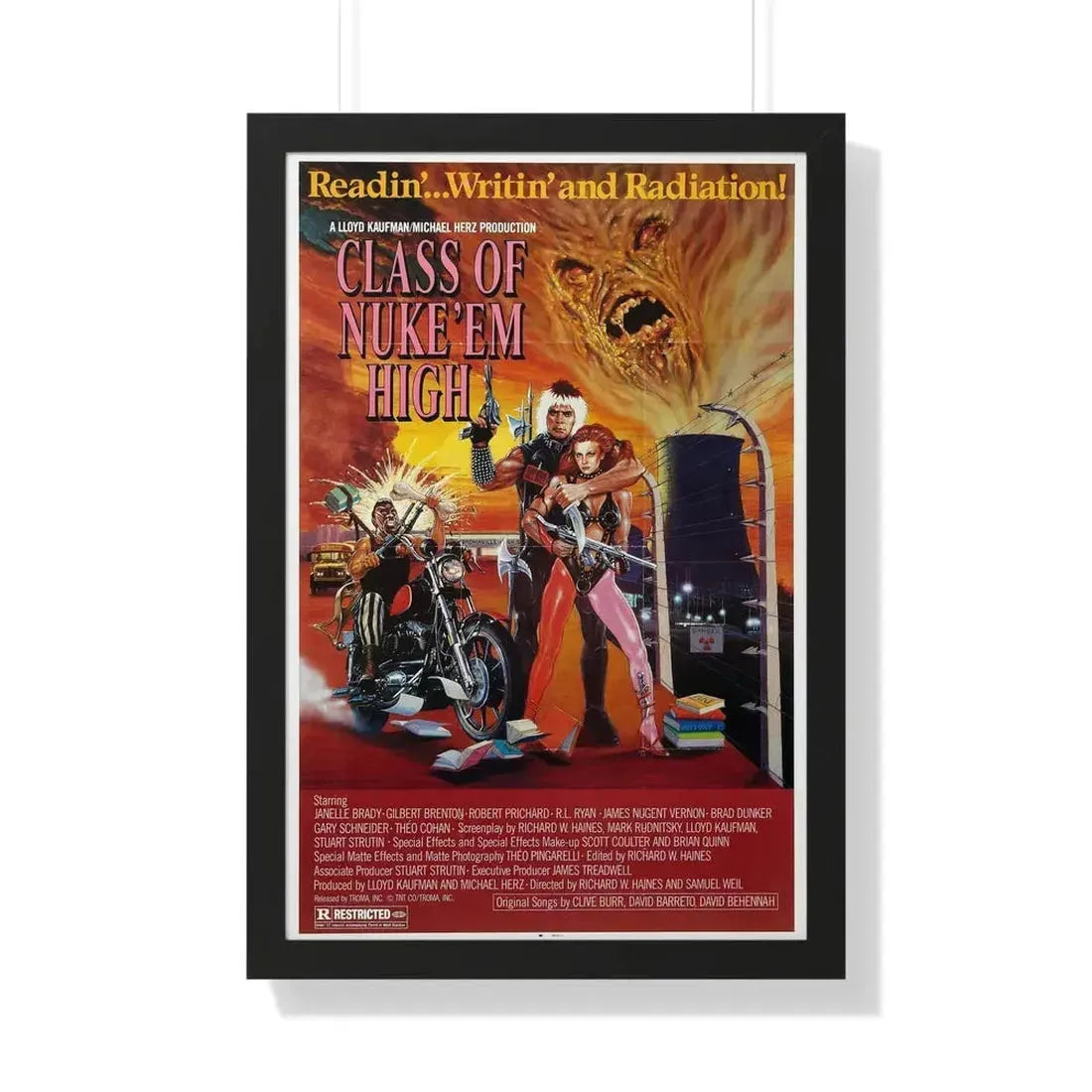 CLASS OF NUKE'EM HIGH 1986 - Framed Movie Poster 20" x 30" Black - The Sticker Space