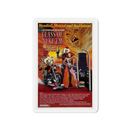 CLASS OF NUKE'EM HIGH 1986 Movie Poster - Refrigerator Magnet 3 Inch - The Sticker Space