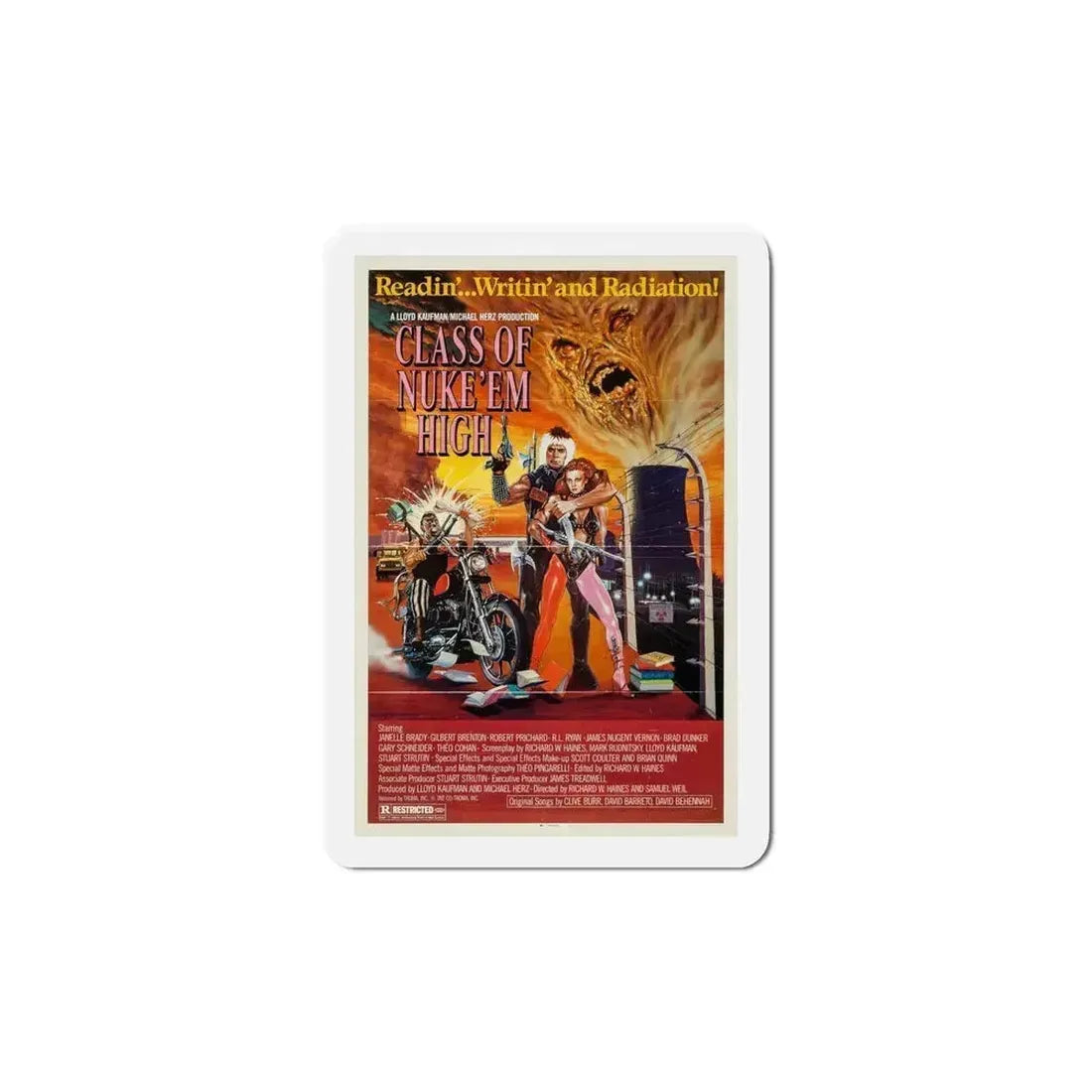 Class of Nuke 'Em High 1986 Movie Poster Refrigerator Magnet - The Sticker Space
