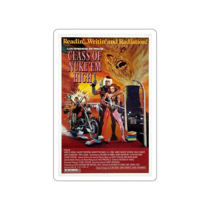 CLASS OF NUKE'EM HIGH 1986 Movie Poster STICKER Vinyl Die-Cut Decal 5 Inch - The Sticker Space