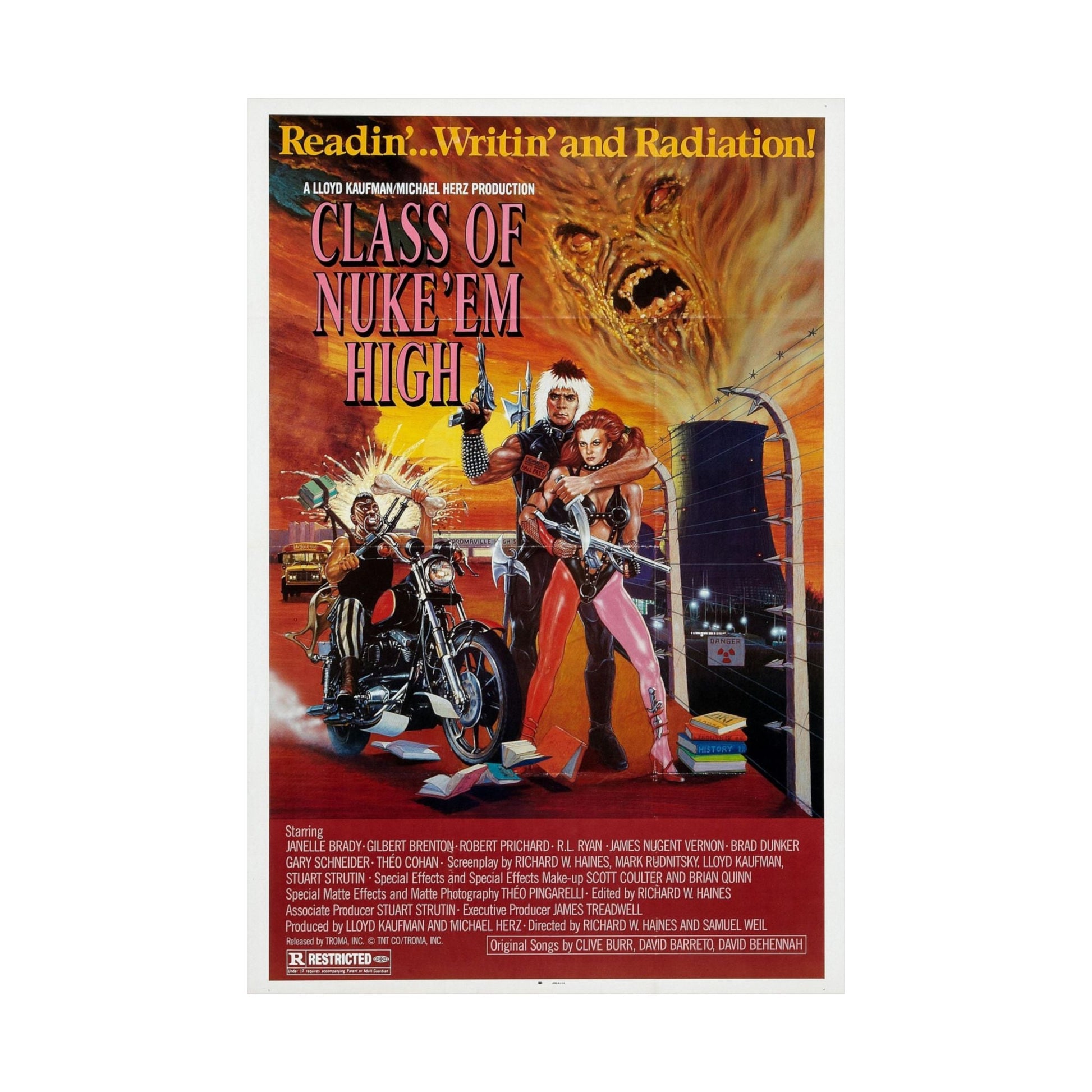 CLASS OF NUKE'EM HIGH 1986 - Paper Movie Poster-The Sticker Space