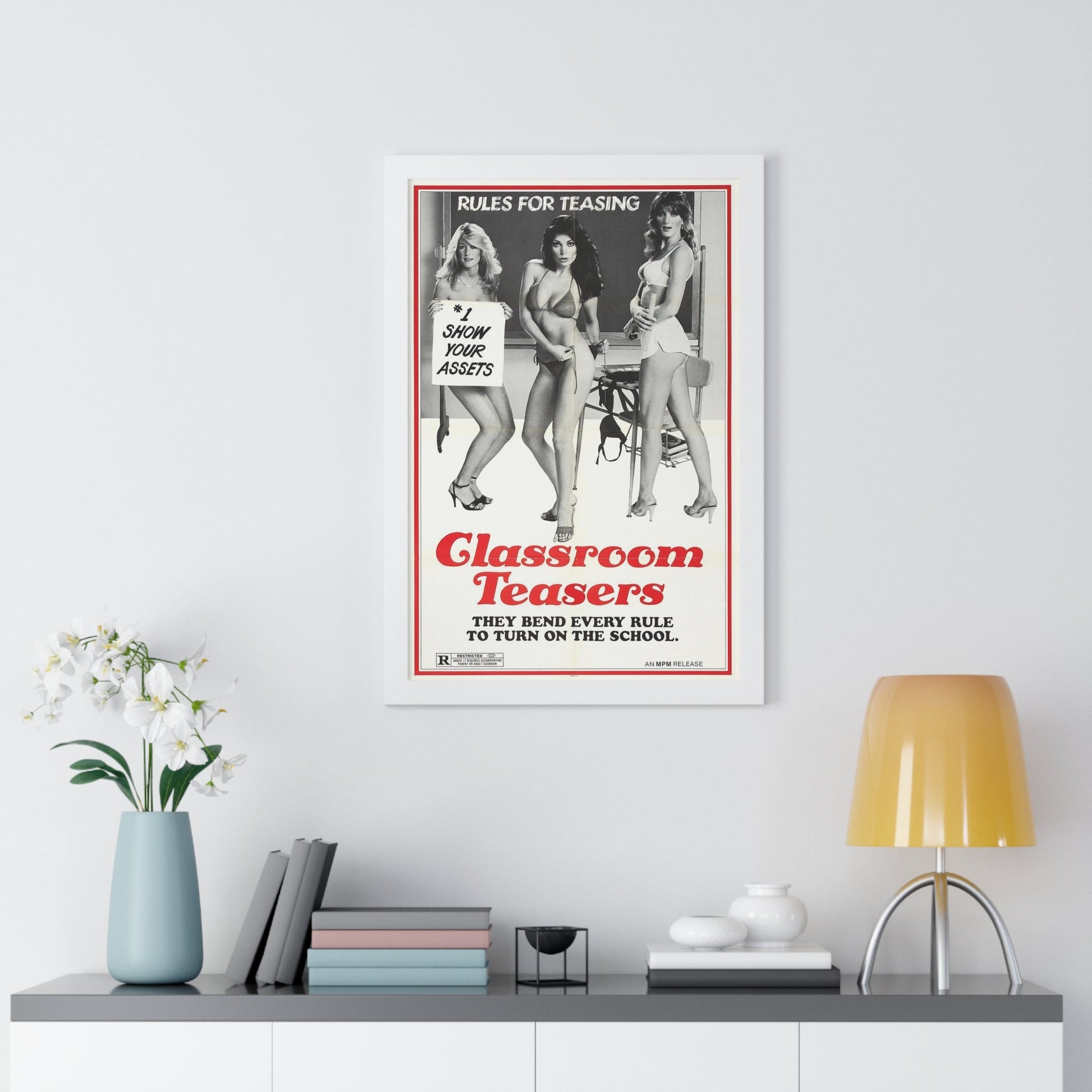 CLASSROOM TEASERS 1976 - Framed Movie Poster-The Sticker Space