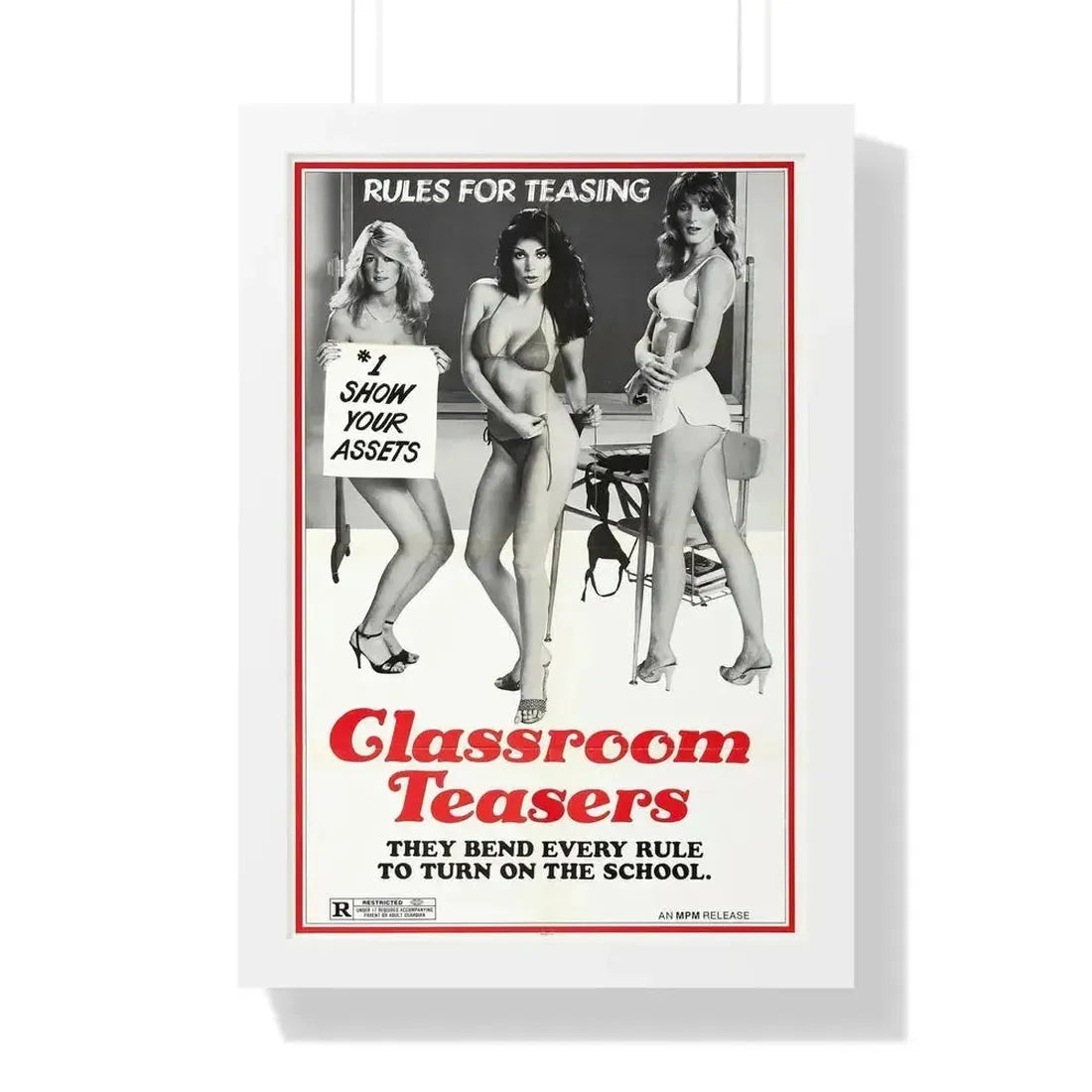 CLASSROOM TEASERS 1976 - Framed Movie Poster - The Sticker Space