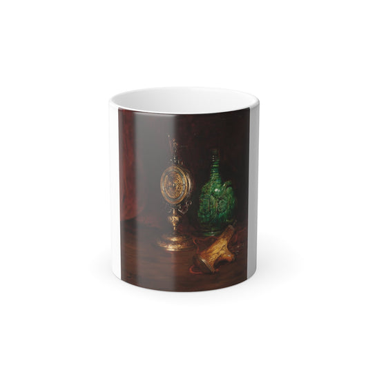 Claude Joseph Bail (1862-1921) Still Life with Antiques - Oil on Canvas 1885 - Color Changing Mug 11oz-11oz-The Sticker Space